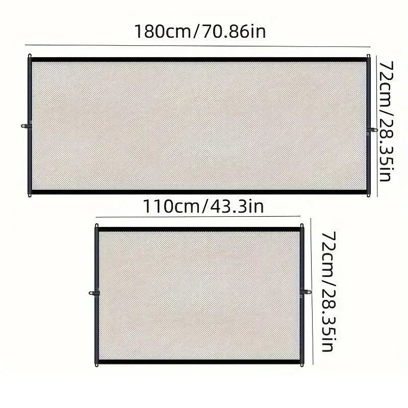 Heavy Duty Dog Barrier Fence With Hooks Insulated Mesh Foldable Breathable