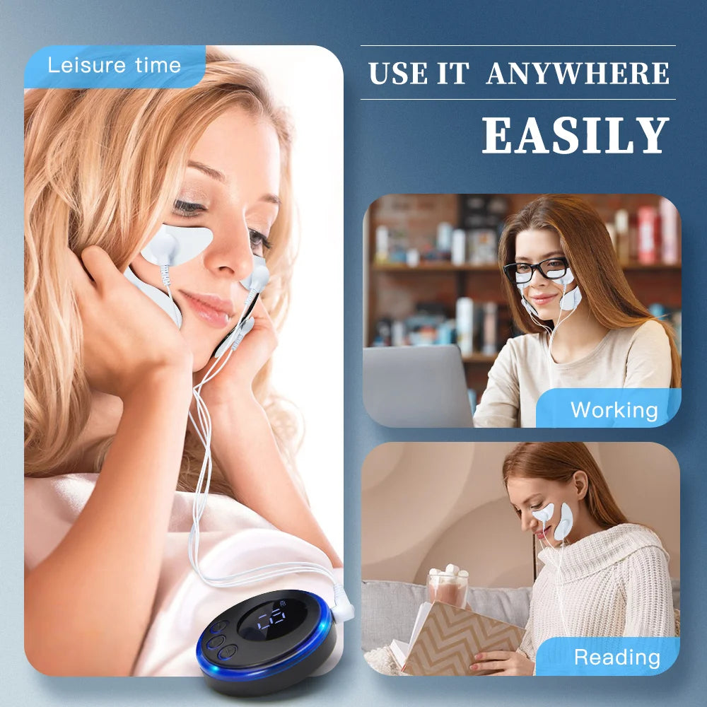 EMS Face Lifting Massage Microcurrent Eye Massager For Skin Tightening