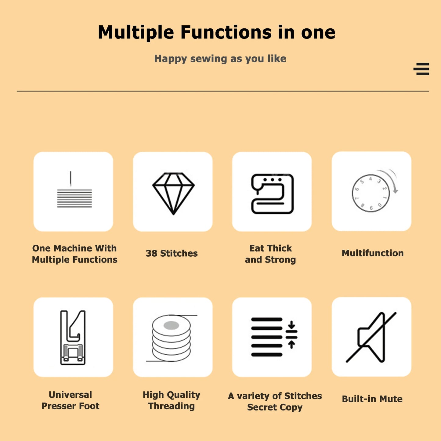 12 Stitches Mini Electric Sewing Machine With Sewing Kit