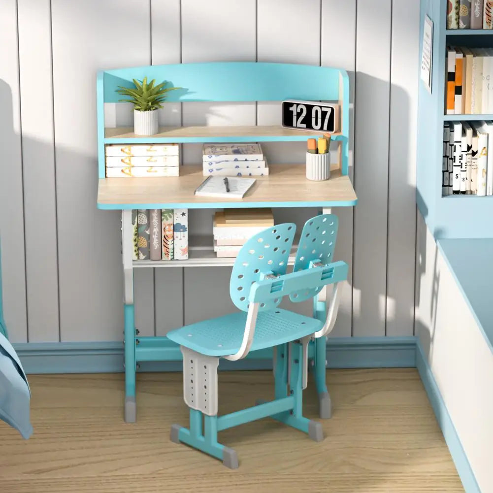 Kids Desk Chair Set With Adjustable Height Table And Drawer