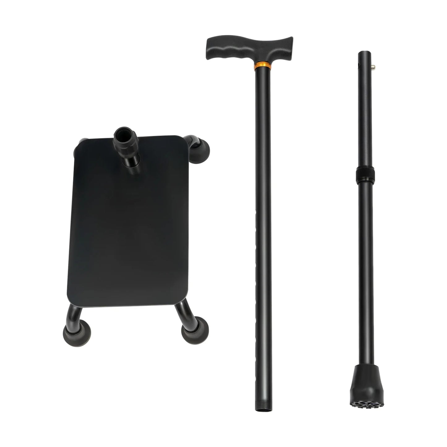 Stair Lift Adjustable Walking Cane With Four Legged Base