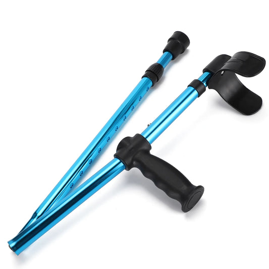 Alloy Folding Crutch Adjustable Telescopic Underarm Cane