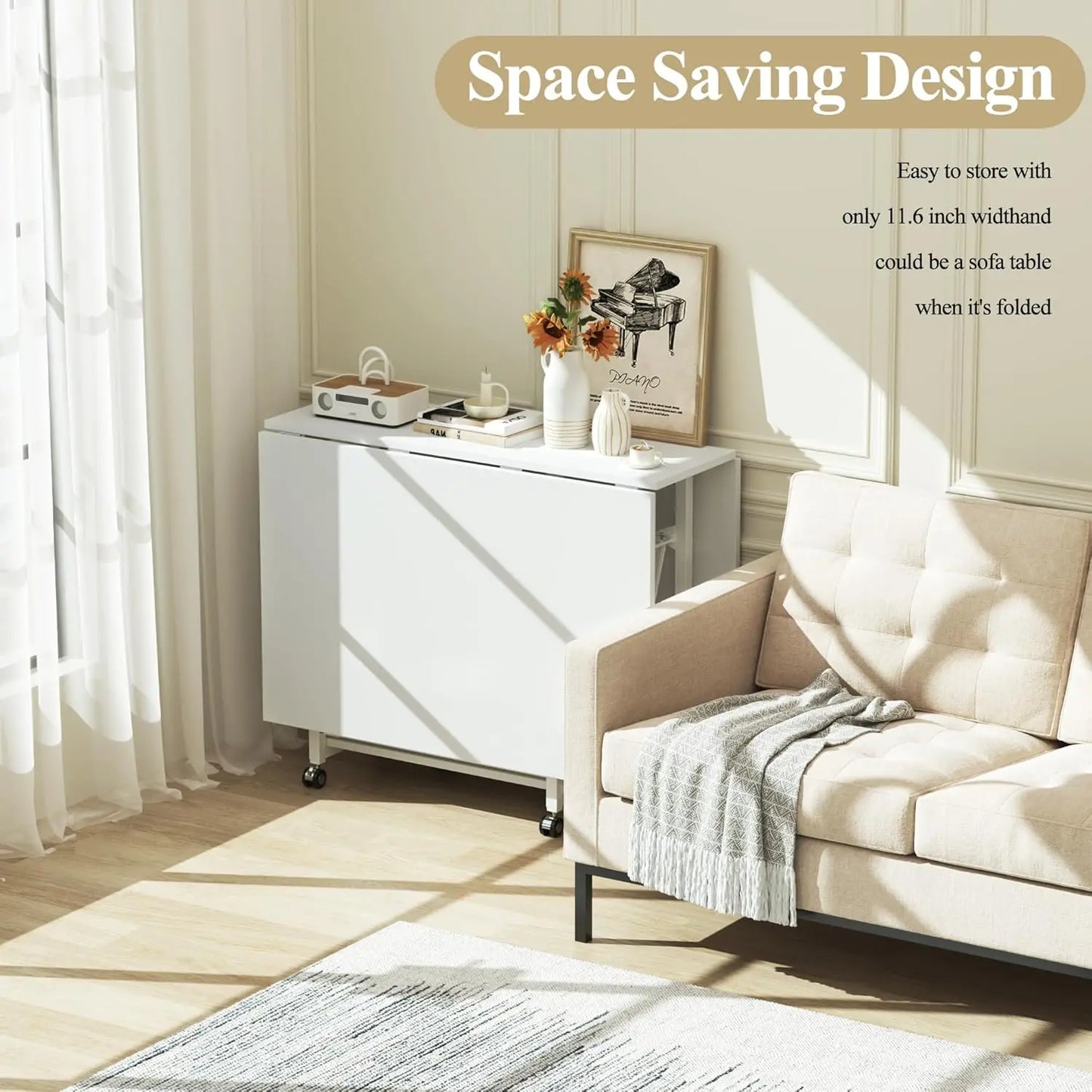 Height Adjustable Craft Table 59 Inch Wide With 2 Drawers